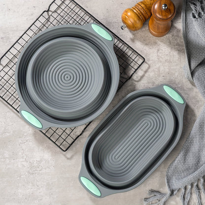 Cesta de fermentação de pão de silicone - 1/2 peças