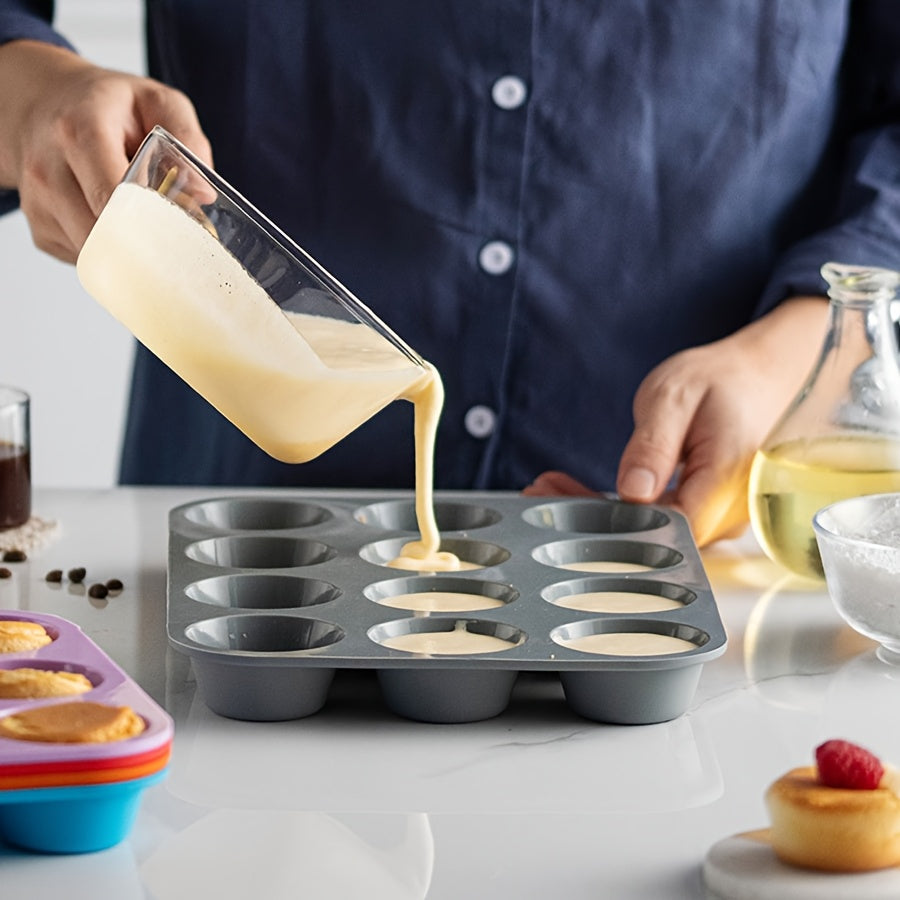 Forma de silicone para muffins com 12 xícaras - 1 peça