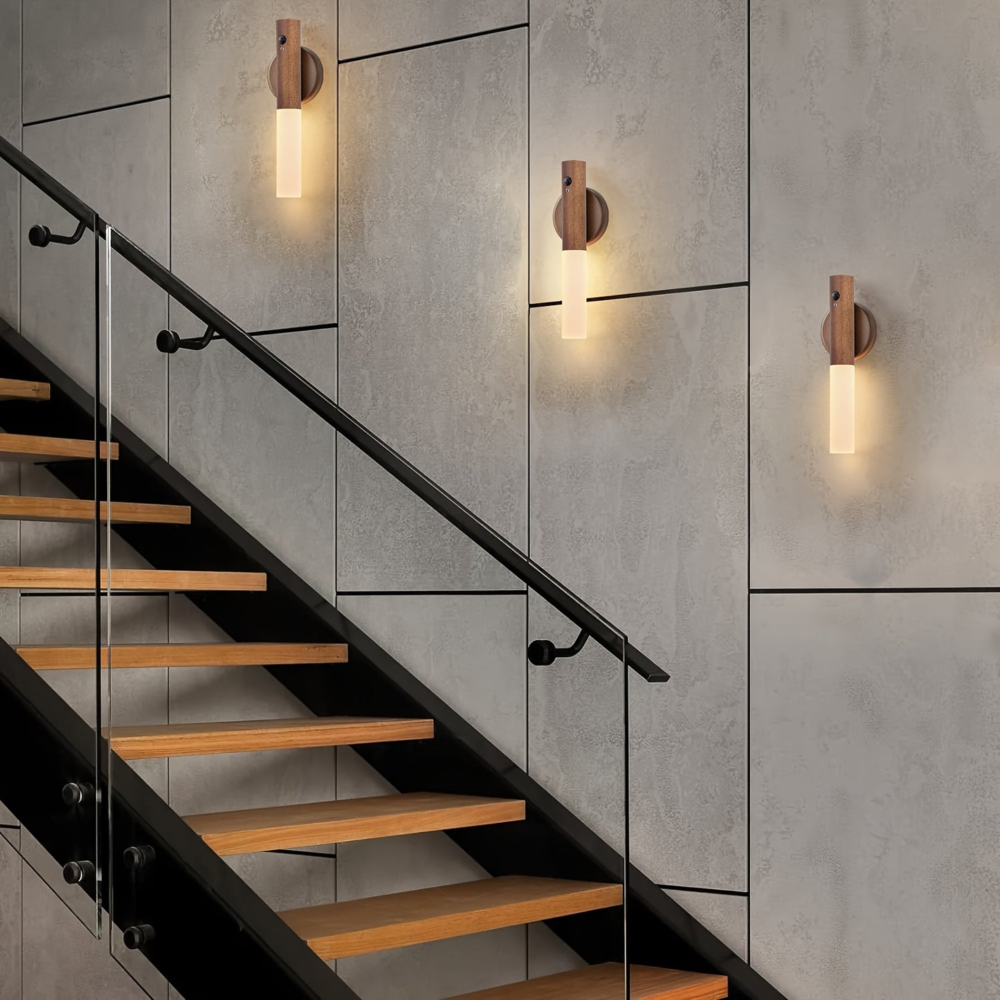 Conjunto de 2 luzes de parede LED com sensor de movimento