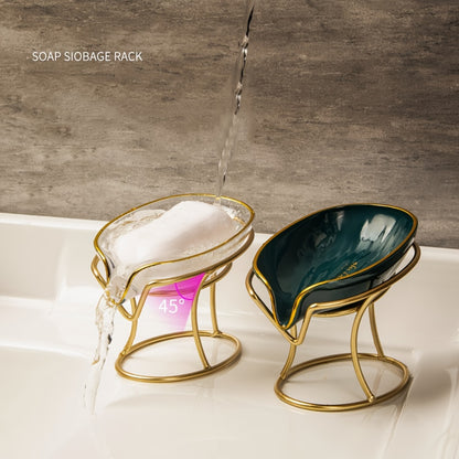 porta-sabonete elegante oval de ferro forjado - 1 peça