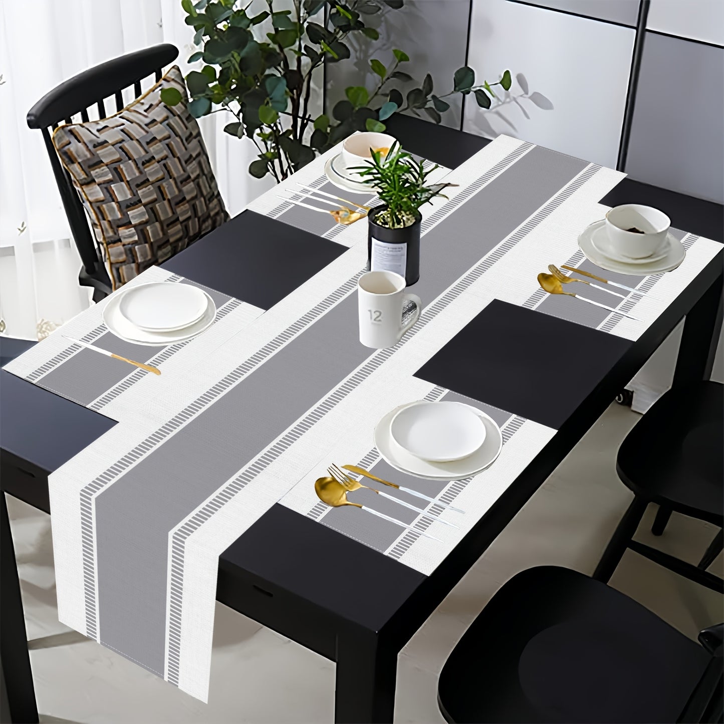 Jogo Americano - Conjunto de 5/7 peças de toalhas de mesa de linho