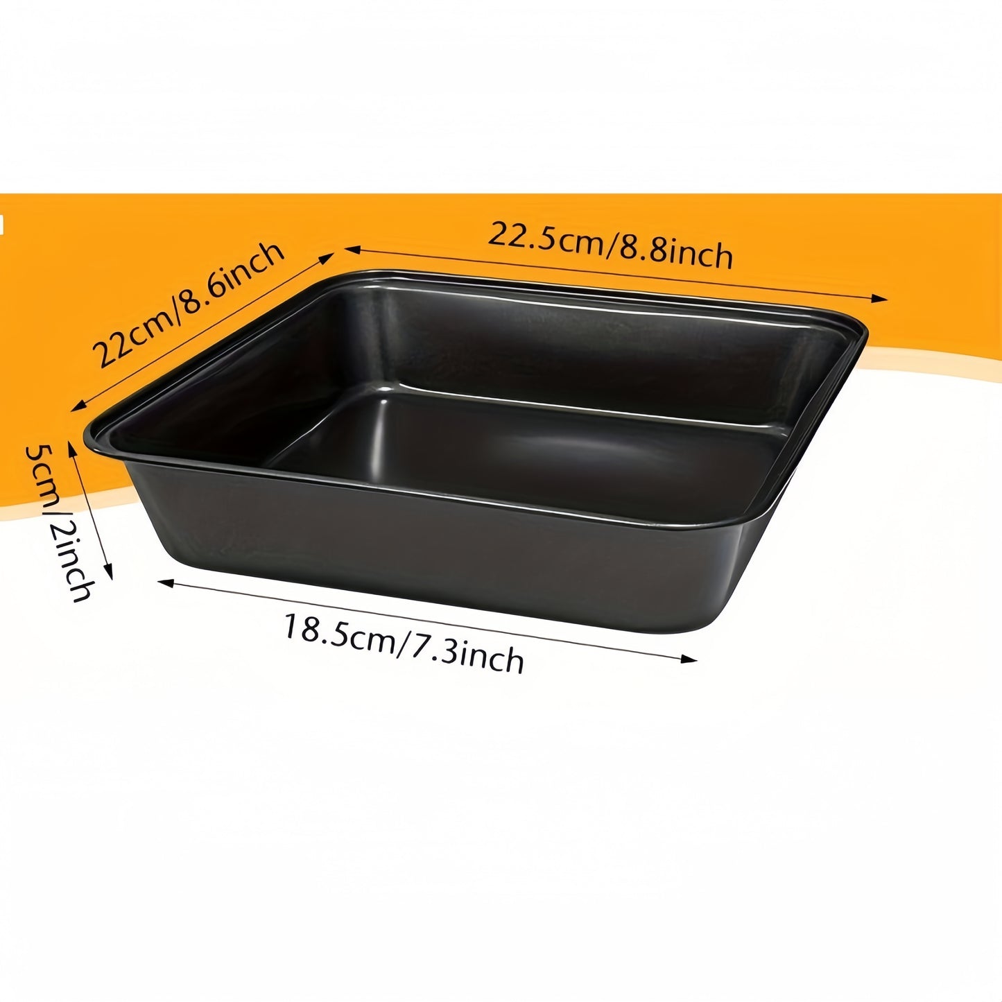 Formas quadradas antiaderentes - 1 peça