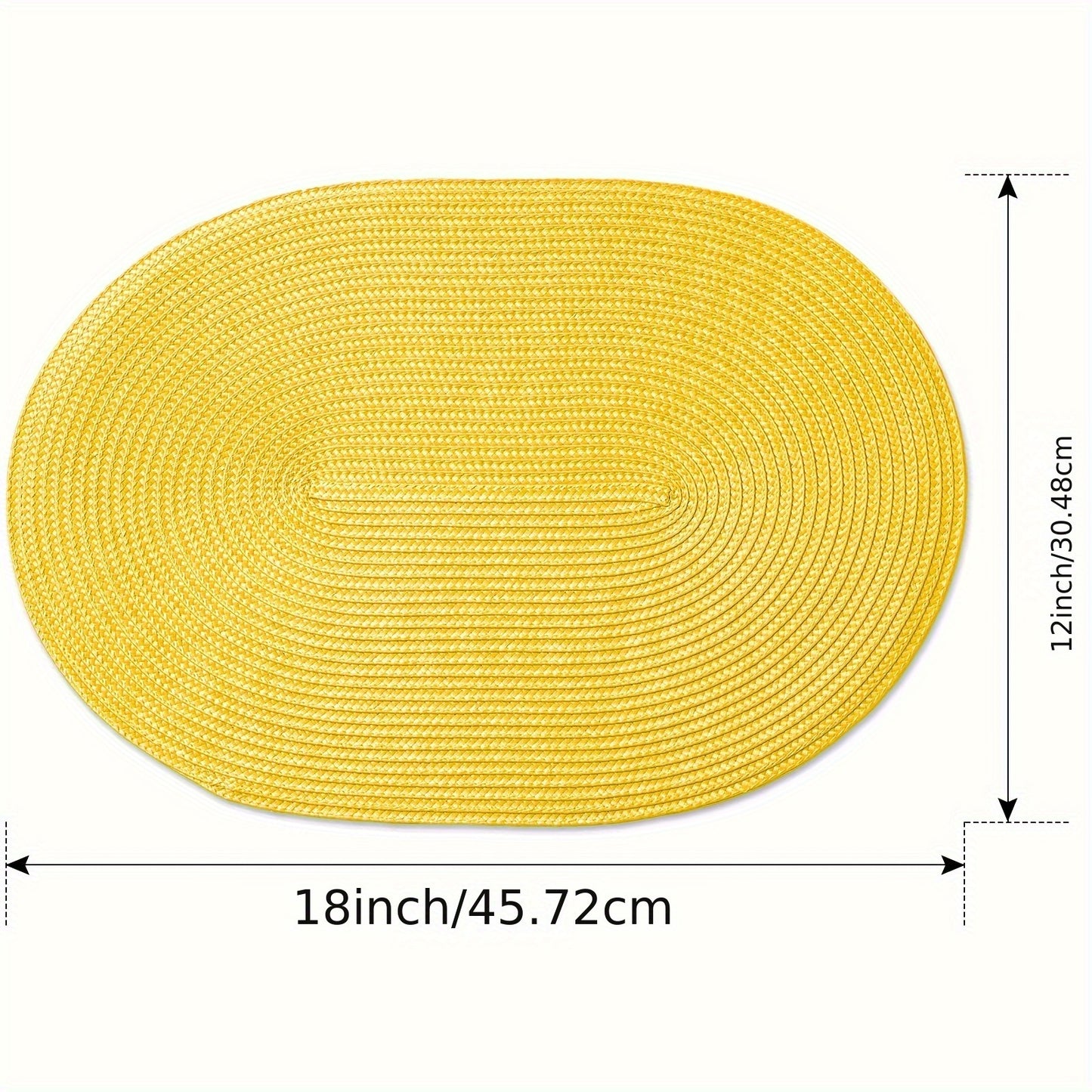 Jogo Americano - 4/6/8 peças tapetes ovais de PP resistentes ao calor e antiderrapantes