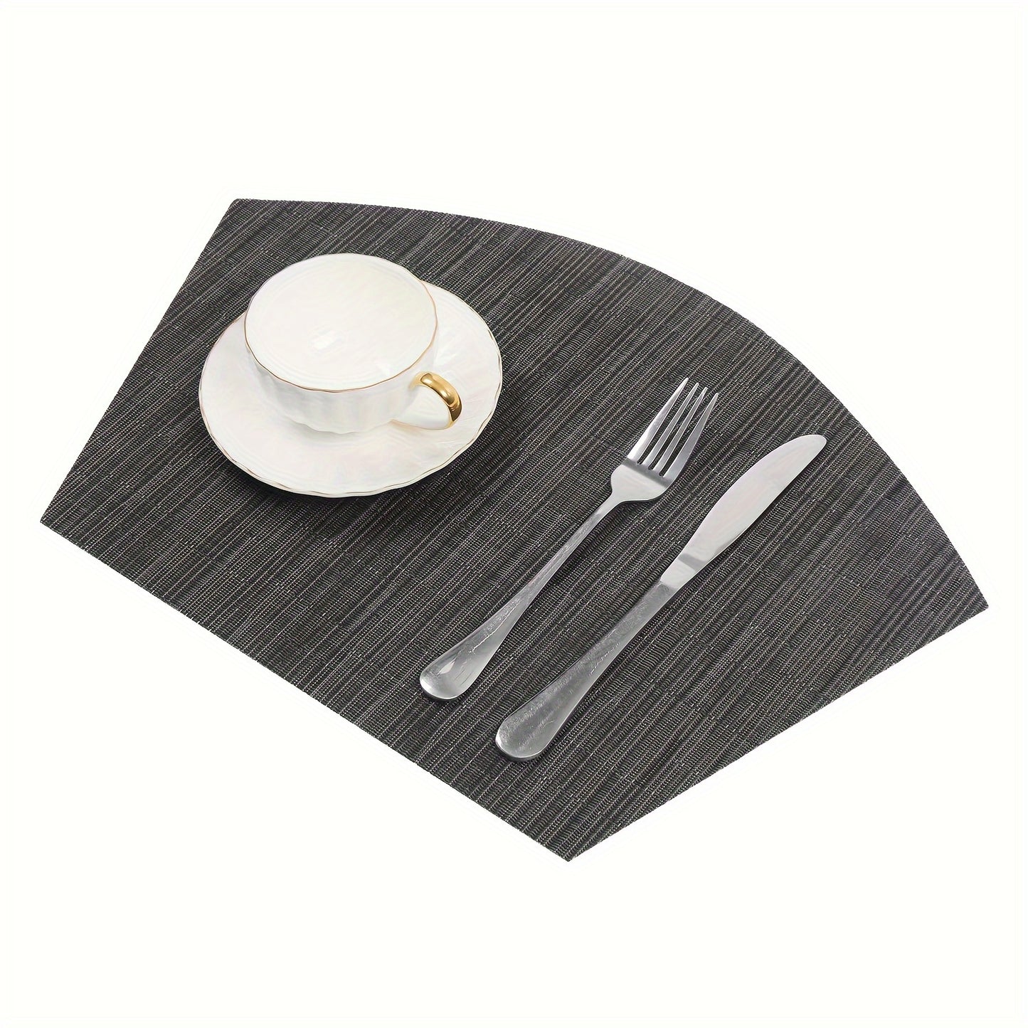 Jogos americanos, tapete de mesa ocidental antiderrapante com isolamento térmico de PVC - 5/7 peças,