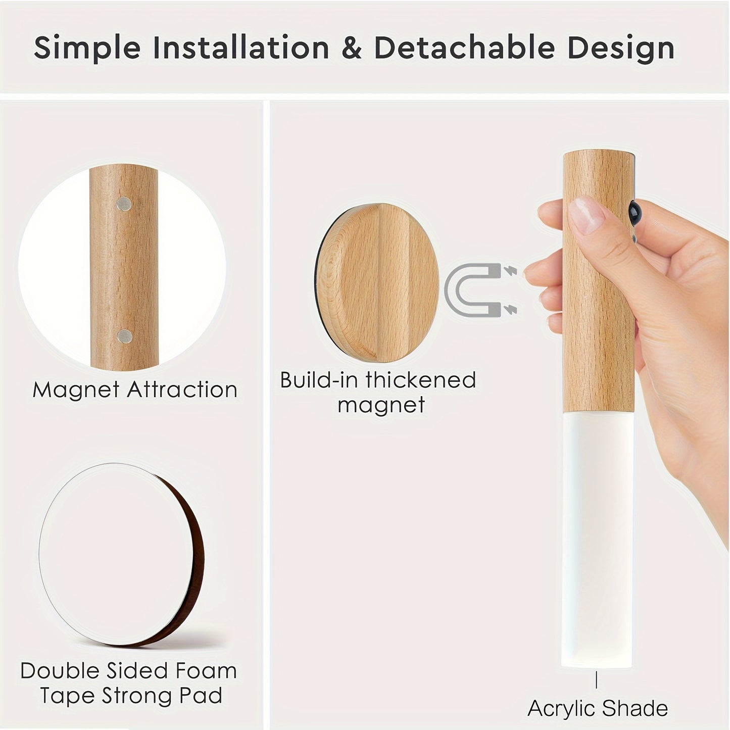 Conjunto de 2 luzes de parede LED com sensor de movimento