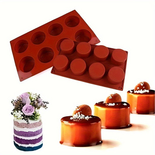 Forma de silicone para cupcake com 8 cavidades - 1 peça