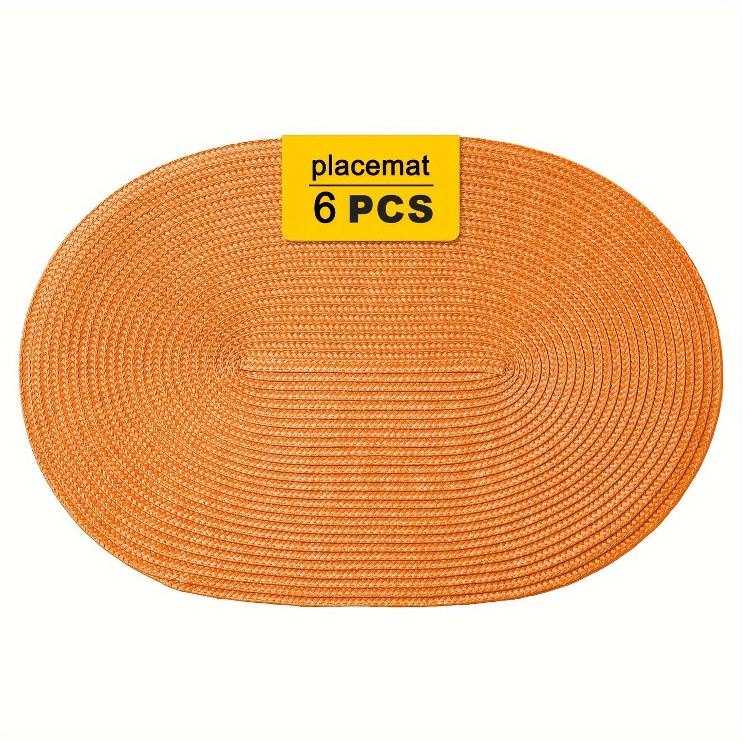 Jogo Americano - 4/6/8 peças tapetes ovais de PP resistentes ao calor e antiderrapantes