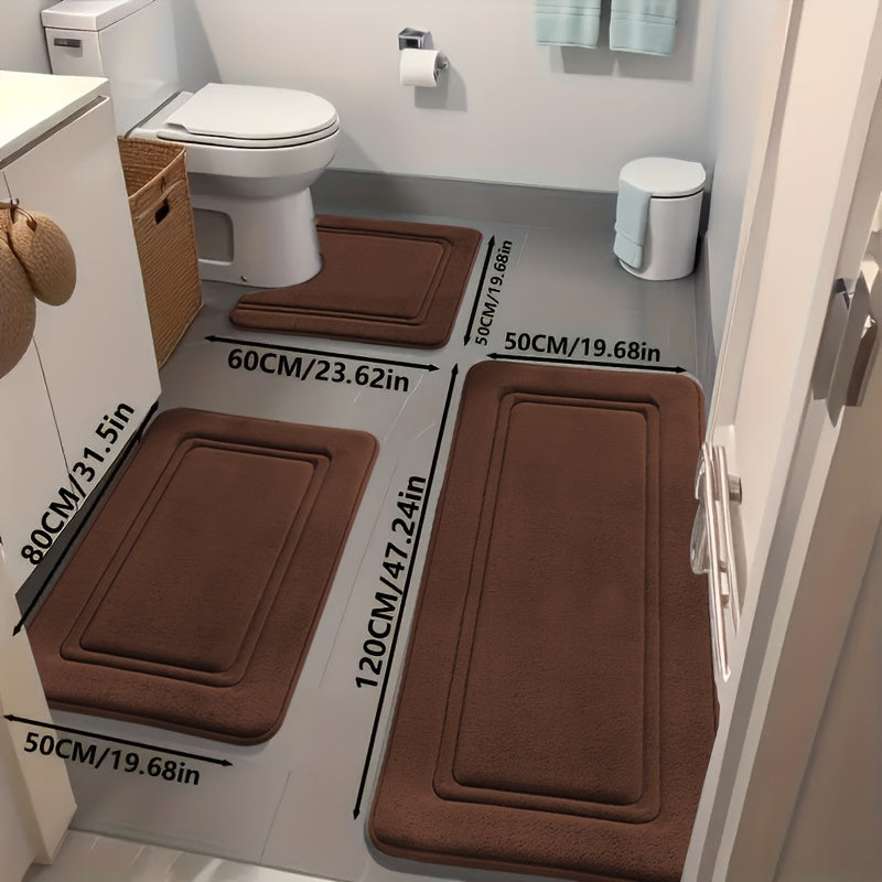 Tapete de banho superabsorvente - 3 peças