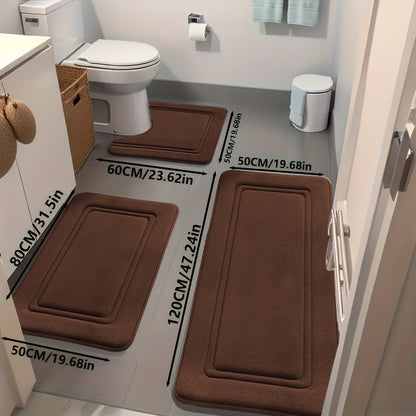 Tapete de banho superabsorvente - 3 peças