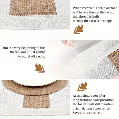 Jogo Americano - Conjunto de 4 ou 6 estilo boho