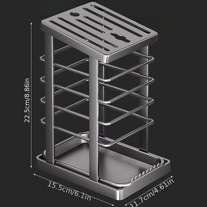 Suporte para facas de bancada com furos de drenagem