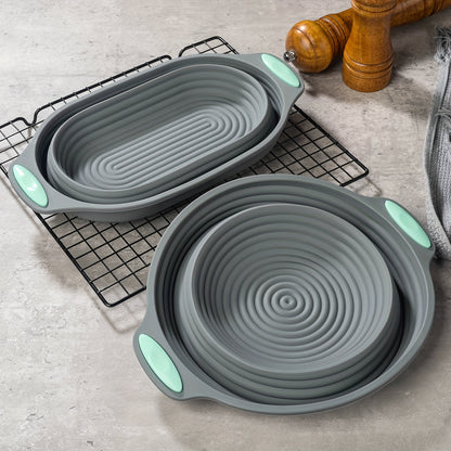 Cesta de fermentação de pão de silicone - 1/2 peças