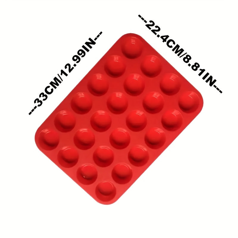 Forma de silicone antiaderente para cupcakes - 1 peça com capacidade para 24 xícaras