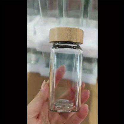 Conjunto de potes de vidro para temperos - 12/6 peças