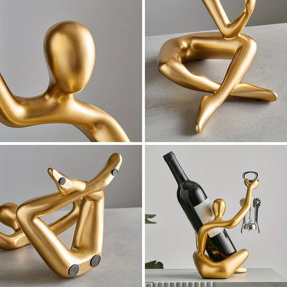 Suporte para vinhos de resina Abstract Thinker - 1 peça