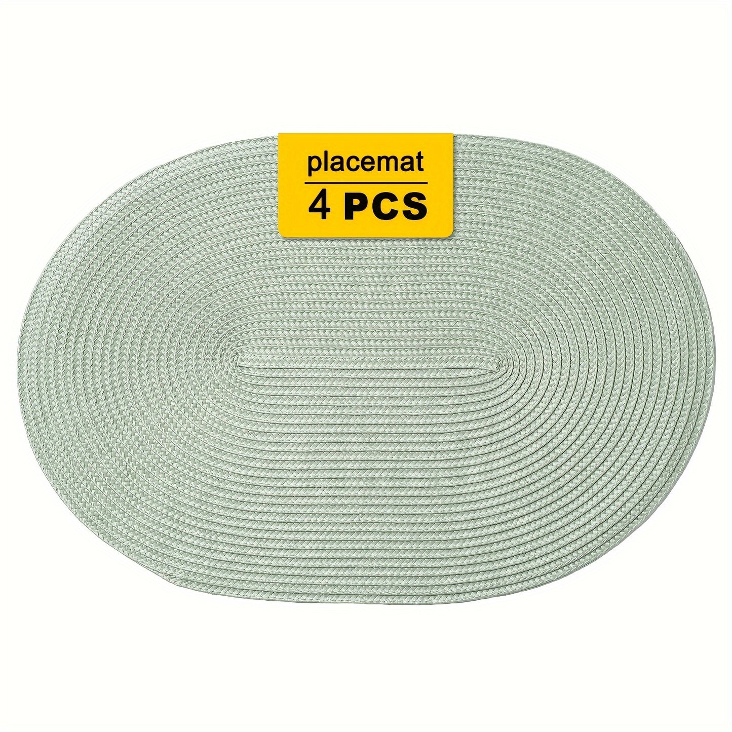 Jogo Americano - 4/6/8 peças tapetes ovais de PP resistentes ao calor e antiderrapantes