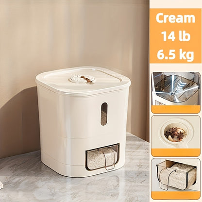 Distribuidor automático de arroz com copo