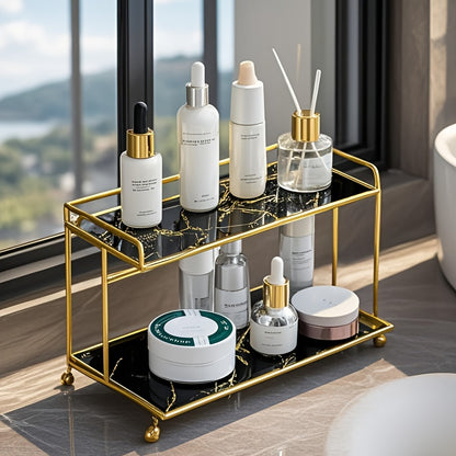 Suporte de armazenamento de cosméticos de camada dupla - 1 peça