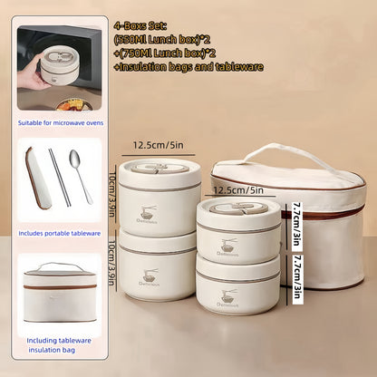 Lancheiras de aço inoxidável - 3/4 peças