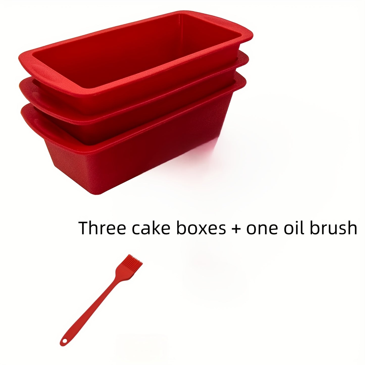 Conjunto de 2 ou 4 formas de silicone para pães e bolos, completo com pincel para untar