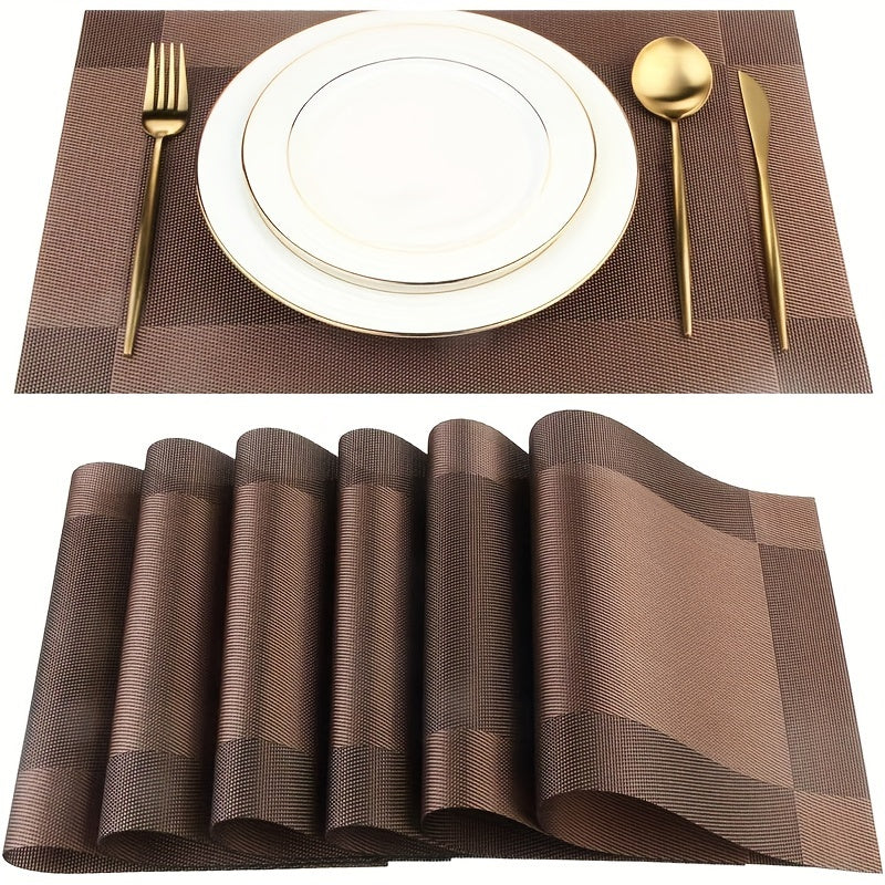 Jogos Americanos diagonais de vinil retangulares - 4 peças