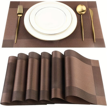 Jogos Americanos diagonais de vinil retangulares - 4 peças