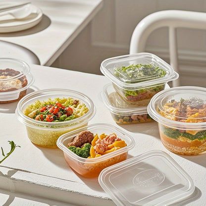 recipientes empilháveis para armazenamento de alimentos com tampa - 10 peças