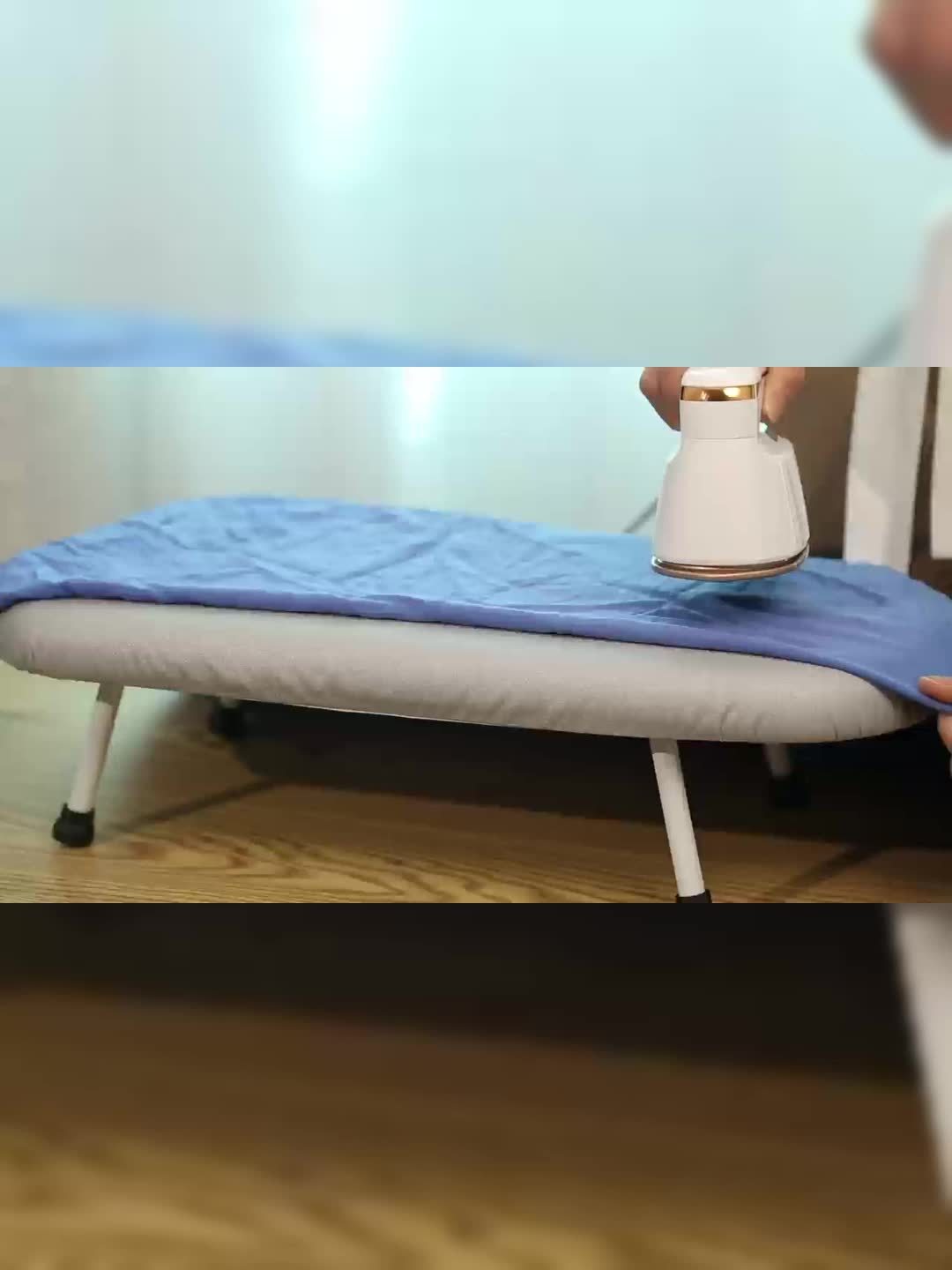 Tábua de passar roupa dobrável compacta de 1 peça com padrão floral rosa