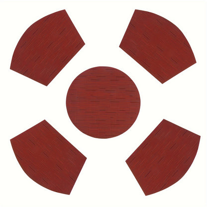 Jogos americanos, tapete de mesa ocidental antiderrapante com isolamento térmico de PVC - 5/7 peças,