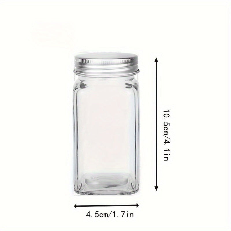 Conjunto de potes de vidro para temperos - 12/6 peças