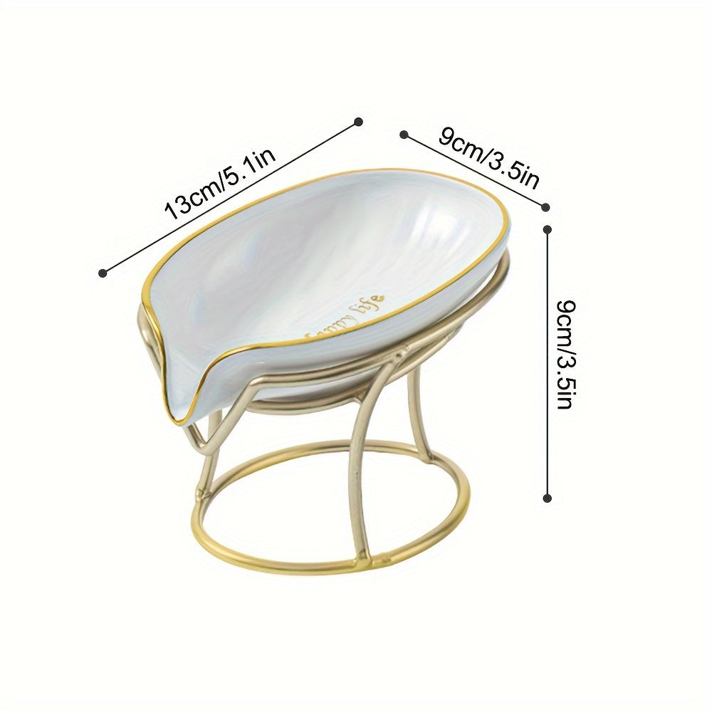 porta-sabonete elegante oval de ferro forjado - 1 peça