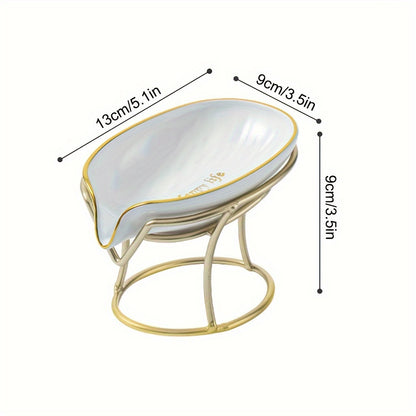 porta-sabonete elegante oval de ferro forjado - 1 peça