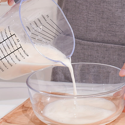 Conjunto de 9 xícaras e colheres medidoras com funil