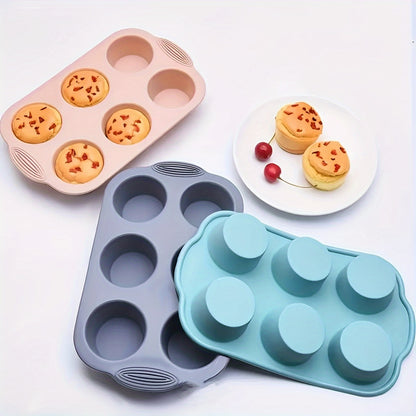Forma antiaderente de silicone para muffins com 6 grades