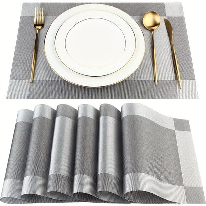 Jogos Americanos diagonais de vinil retangulares - 4 peças