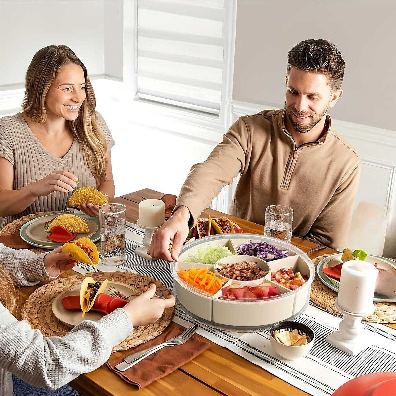 Bandeja giratória para frutas e vegetais