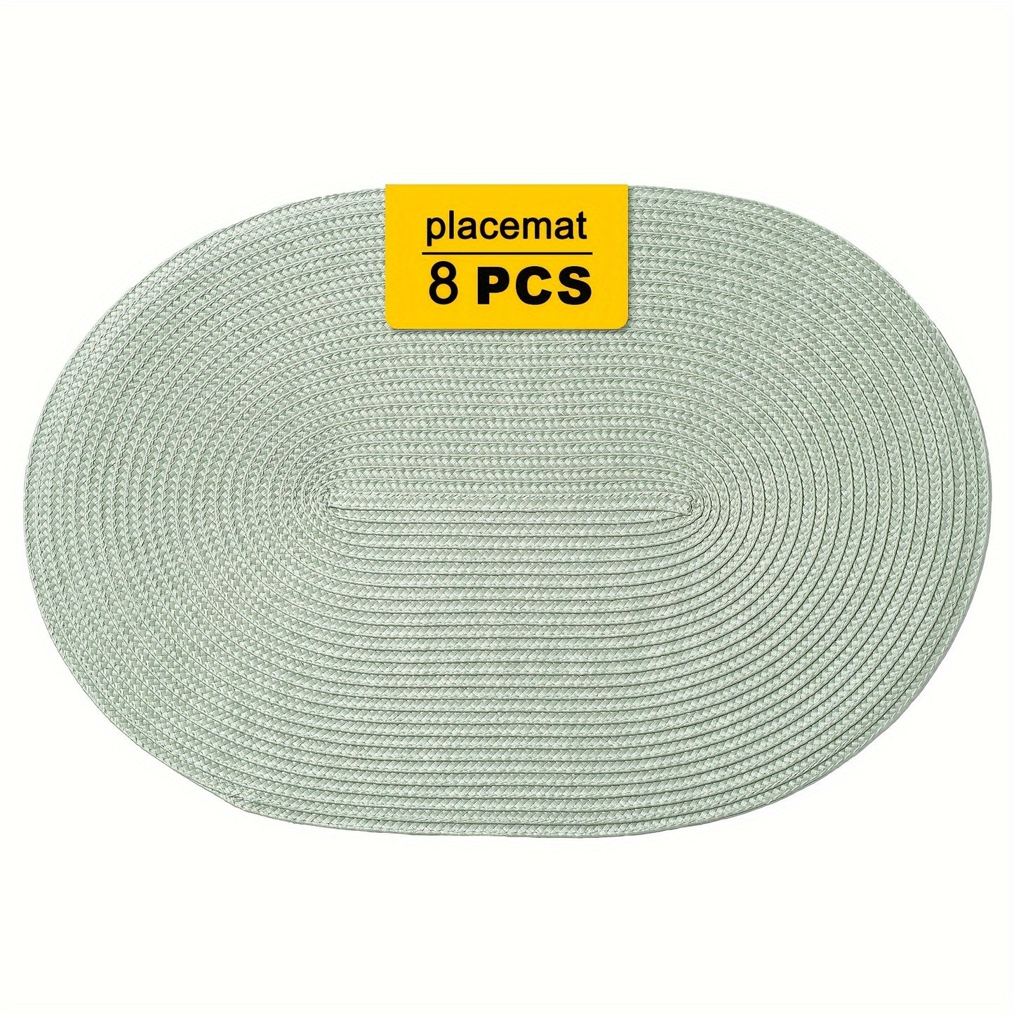 Jogo Americano - 4/6/8 peças tapetes ovais de PP resistentes ao calor e antiderrapantes