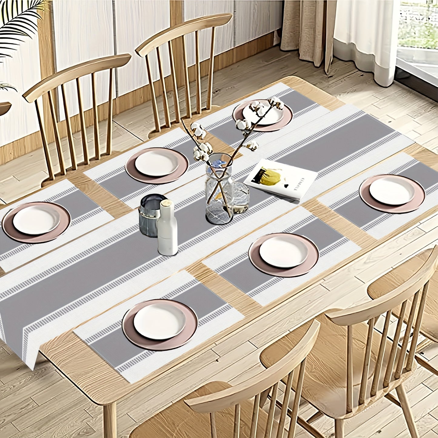 Jogo Americano - Conjunto de 5/7 peças de toalhas de mesa de linho