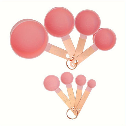 Conjunto de xícaras e colheres medidoras - 8 peças