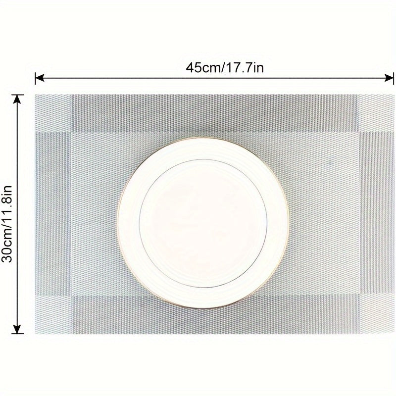 Jogos Americanos diagonais de vinil retangulares - 4 peças