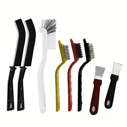 Conjunto de 8 escovas de limpeza de cozinha de aço inoxidável