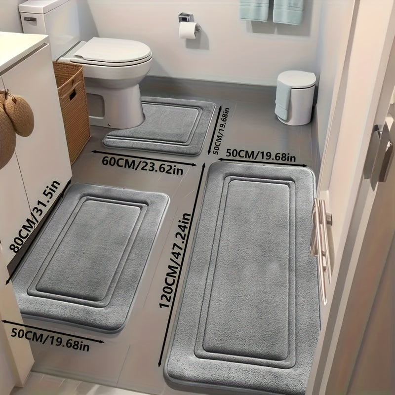 Tapete de banho superabsorvente - 3 peças