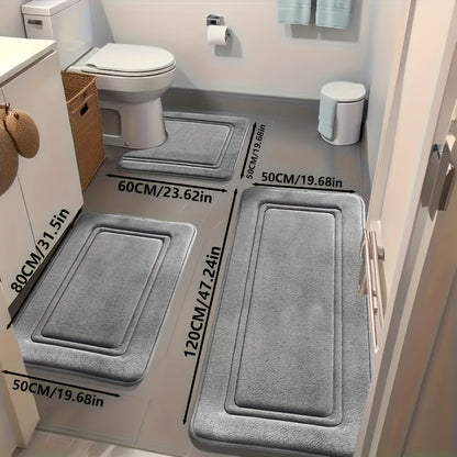 Tapete de banho superabsorvente - 3 peças