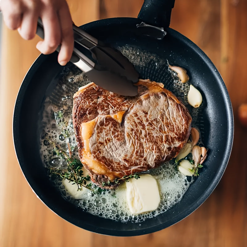 Pinças de cozinha de aço inoxidável com pontas de silicone - 3 peças