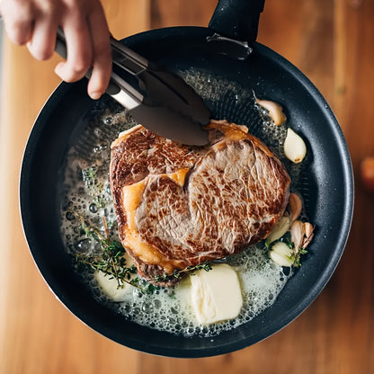 Pinças de cozinha de aço inoxidável com pontas de silicone - 3 peças