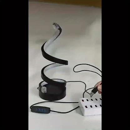 Luminária de mesa em espiral geométrica moderna - Iluminação