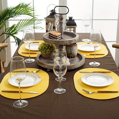 Jogo Americano - 4/6/8 peças tapetes ovais de PP resistentes ao calor e antiderrapantes