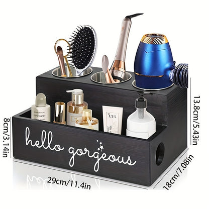 Organizador de banheiro de madeira rústica