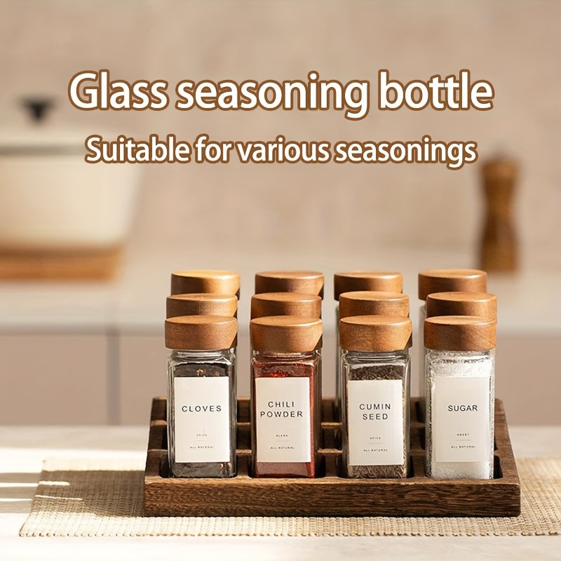 Conjunto de potes de vidro para temperos - 12/6 peças