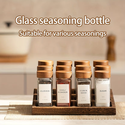 Conjunto de potes de vidro para temperos - 12/6 peças